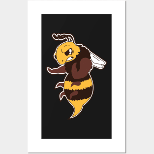 Just an Angry Bee Black Posters and Art